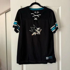 NHL SHARKS Fashion Jersey Women Size L